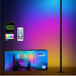 New - Lanmonlily Floor Lamp and LED Corner Lamp, Works with Alexa.